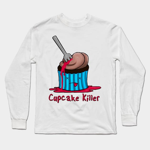 Cupcake Killer Long Sleeve T-Shirt by TheBlueNinja